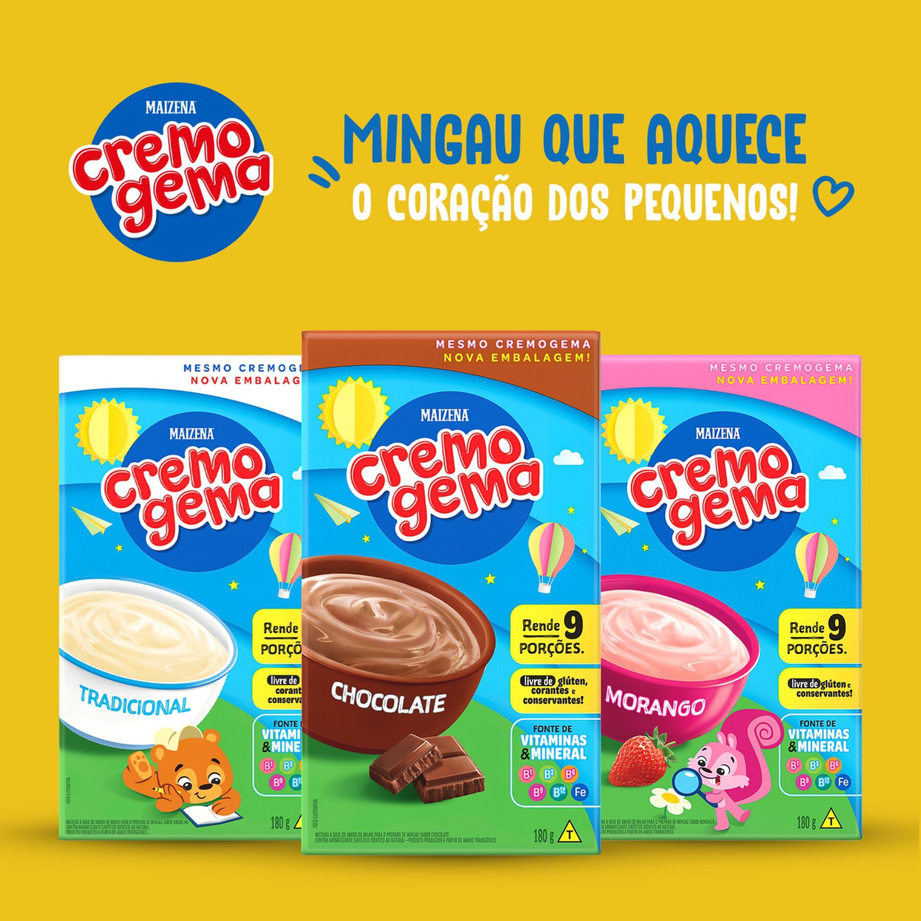 Mingau Chocolate Cremogema Maizena Caixa 180g&nbsp;
