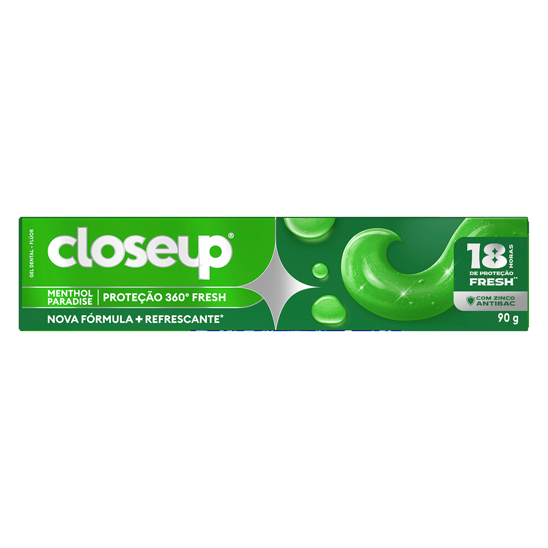 Gel Dental Menthol Paradise Closeup Prote&ccedil;&atilde;o 360&deg; Fresh Caixa 90g