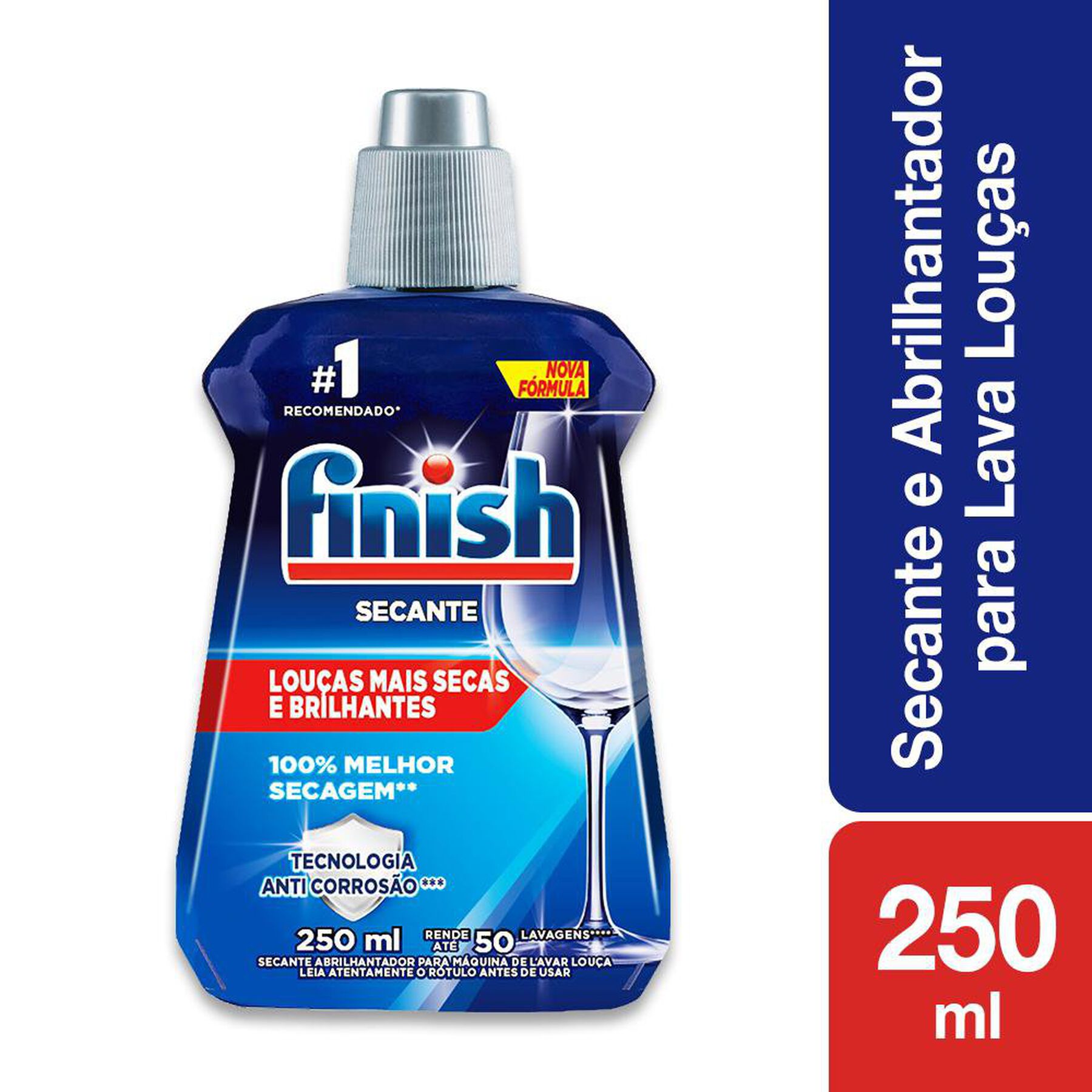 Secante Abrilhantador para M&aacute;quina de Lavar Lou&ccedil;as Finish Frasco 250ml