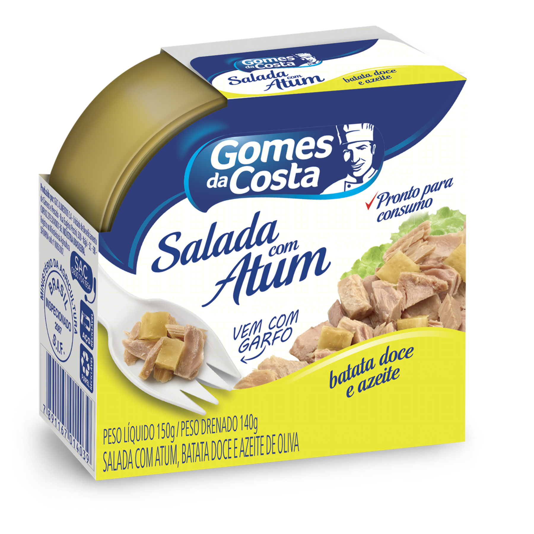 Salada com Atum, Batata-Doce e Azeite Gomes da Costa Lata 140g
