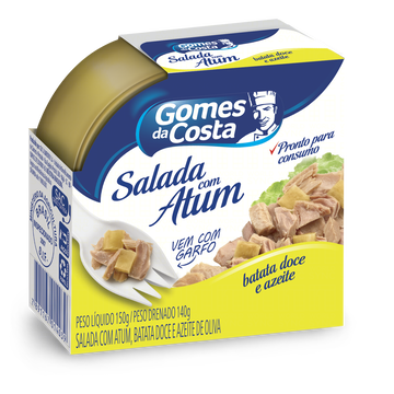Salada com Atum, Batata-Doce e Azeite Gomes da Costa Lata 140g