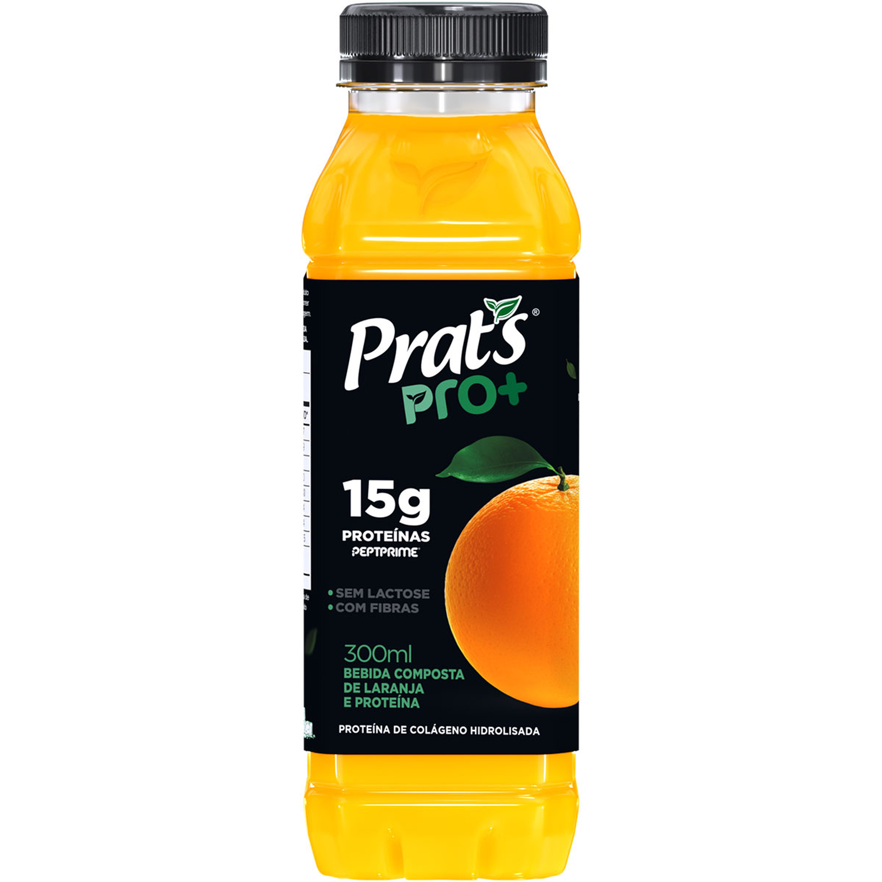 Bebida Laranja 15g Prote&iacute;nas Prat's Pro+ Garrafa 300ml
