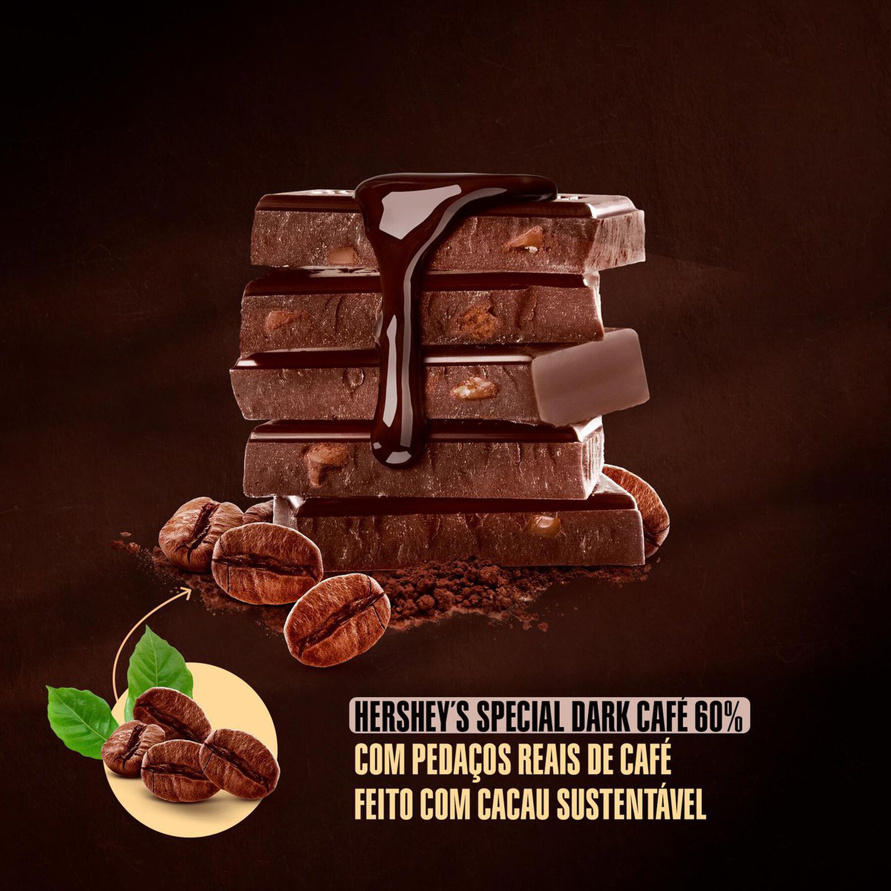 Chocolate Amargo 60% Cacau Café Hersheys Special Dark Pacote 85g