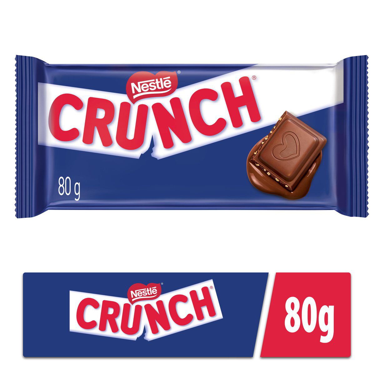 Barra de Chocolate ao Leite Crunch Nestl&eacute; Pacote 80g