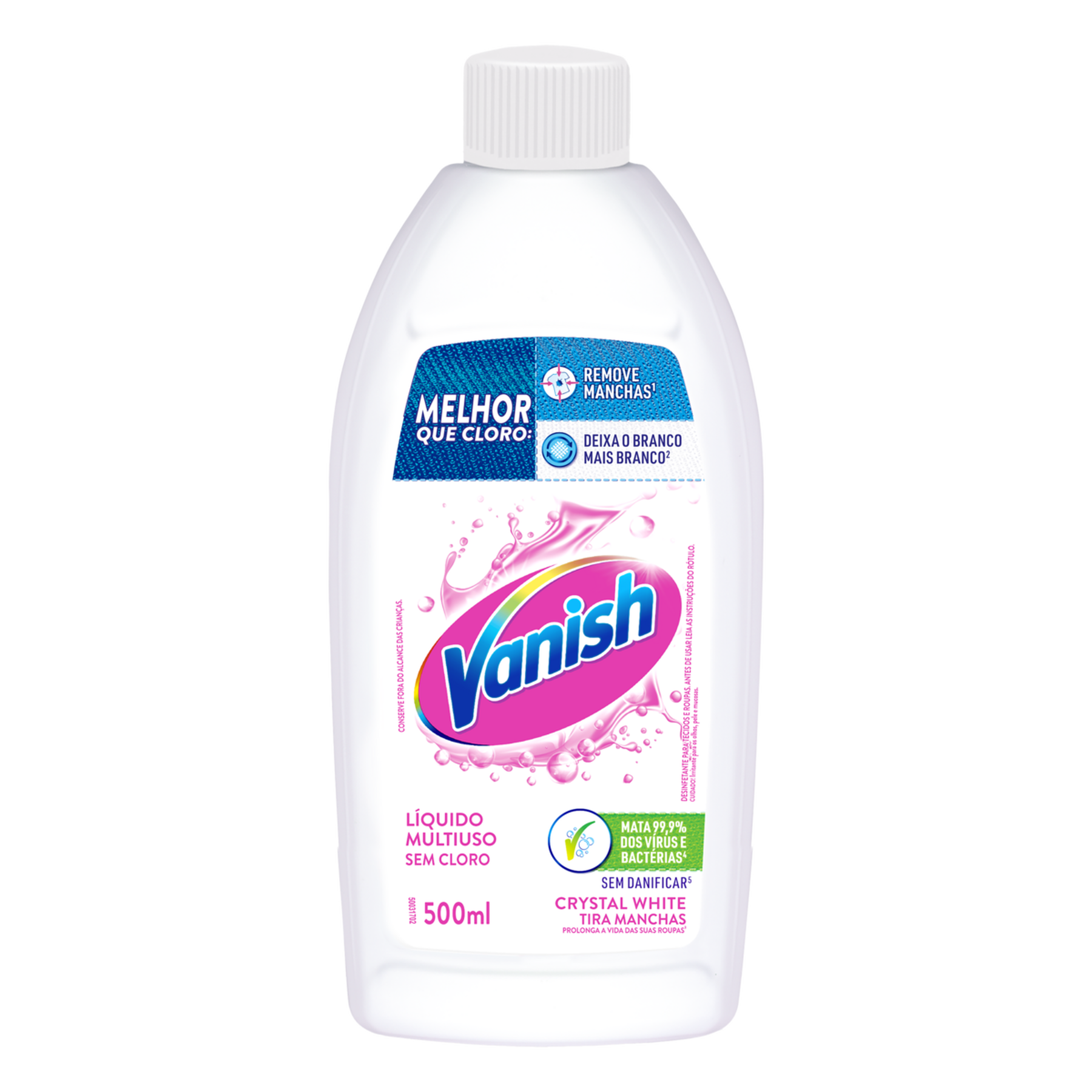 Tira-Manchas L&iacute;quido Multiuso Crystal White Vanish Frasco 500ml