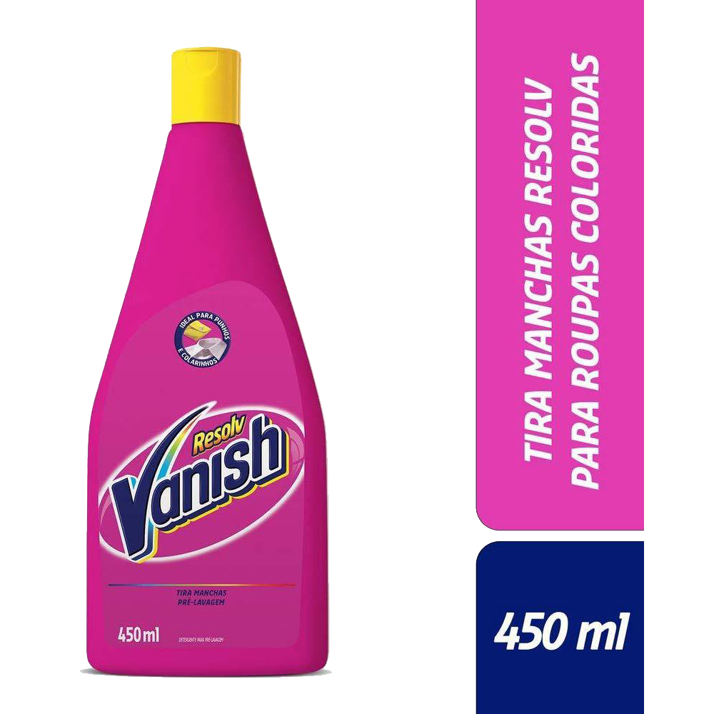 Tira Manchas L&iacute;quido Pr&eacute;-Lavagem Vanish Resolv Squeeze 450ml