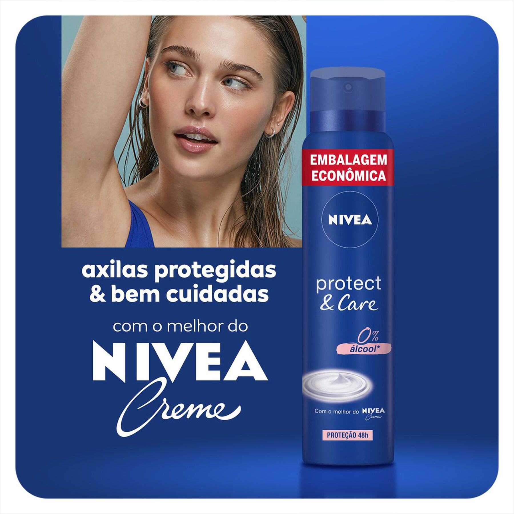 Desodorante Aerossol Protect e Care Nivea 200ml - Embalagem Econômica