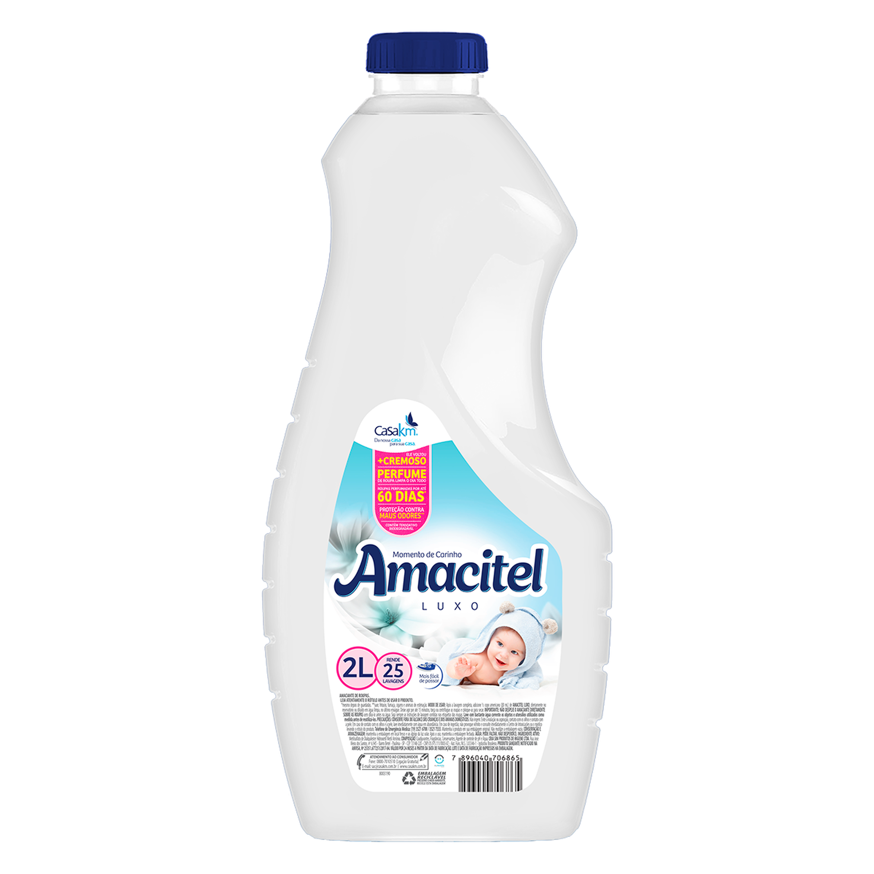 Amaciante de Roupa Diluído Luxo Momento de Carinho Amacitel Frasco 2l