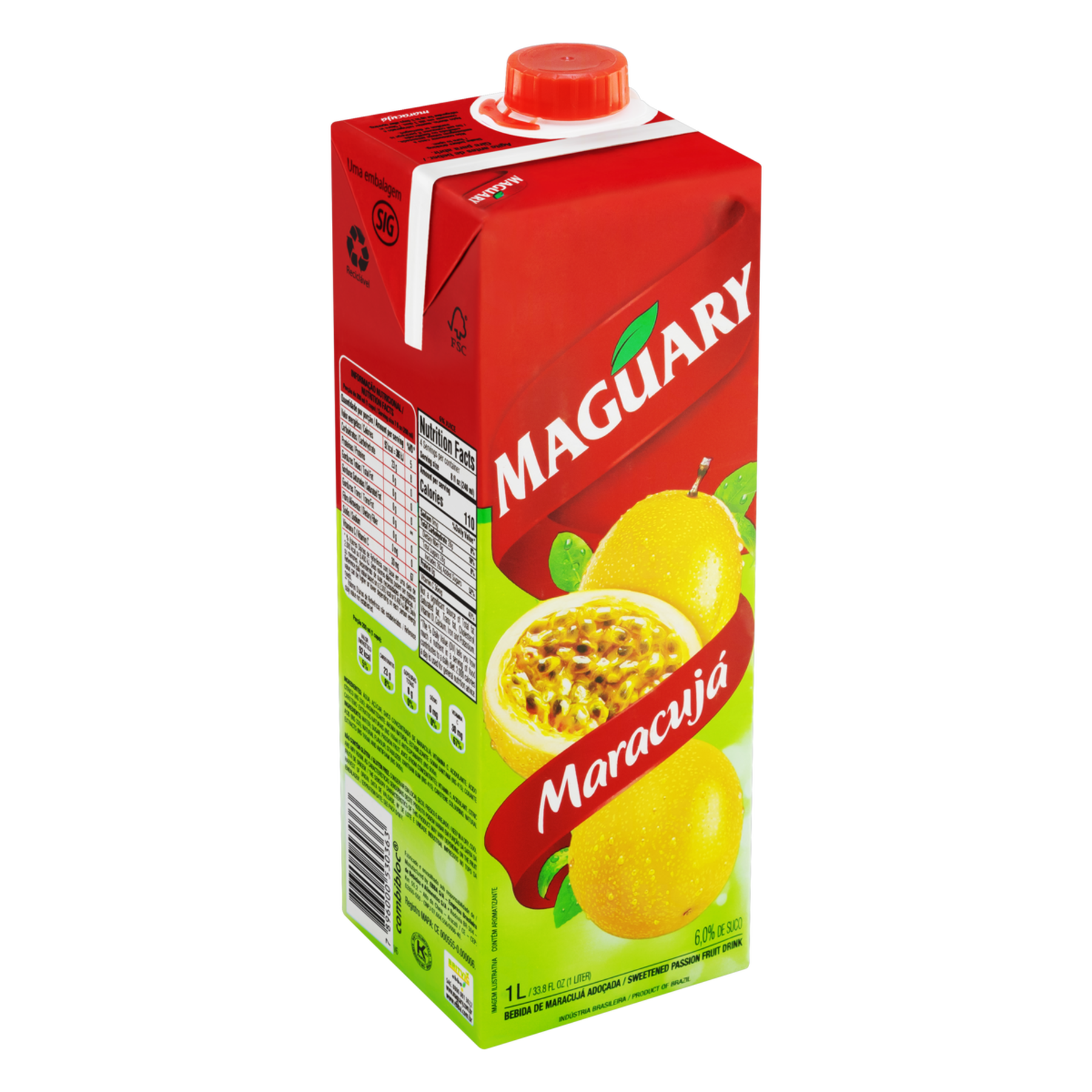 Bebida Ado&ccedil;ada Maracuj&aacute; Maguary Caixa 1l