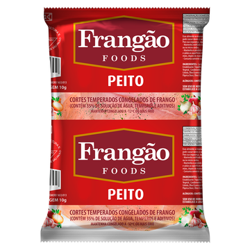 Peito de Frango Temperado Frangão Foods Kg aprox. 1.400g