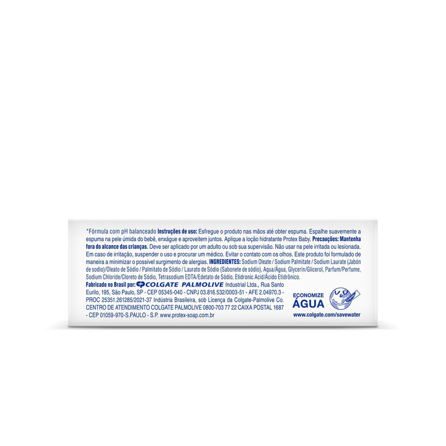 Sabonete em Barra Suave Glicerina Protex Baby Caixa 85g