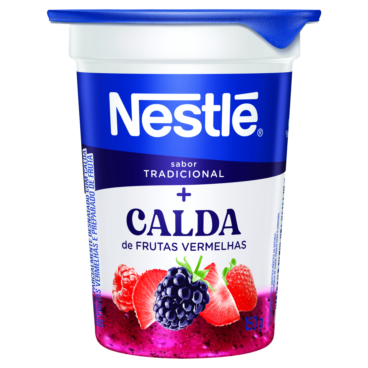 Iogurte Parcialmente Desnatado Tradicional Calda Frutas Vermelhas Nestl&eacute; Copo 150g