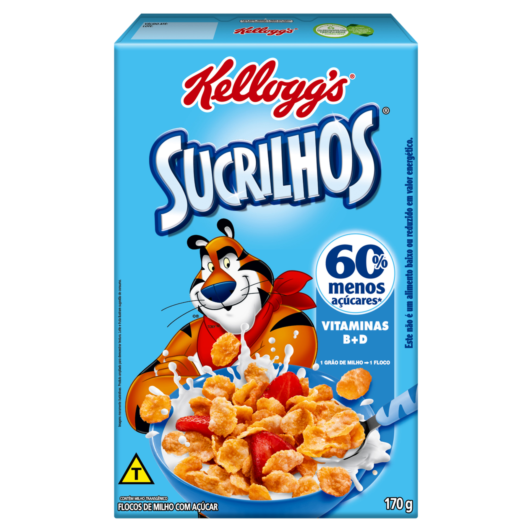 Cereal Matinal Sucrilhos Menos A&ccedil;&uacute;cares Kellogg's Caixa 170g