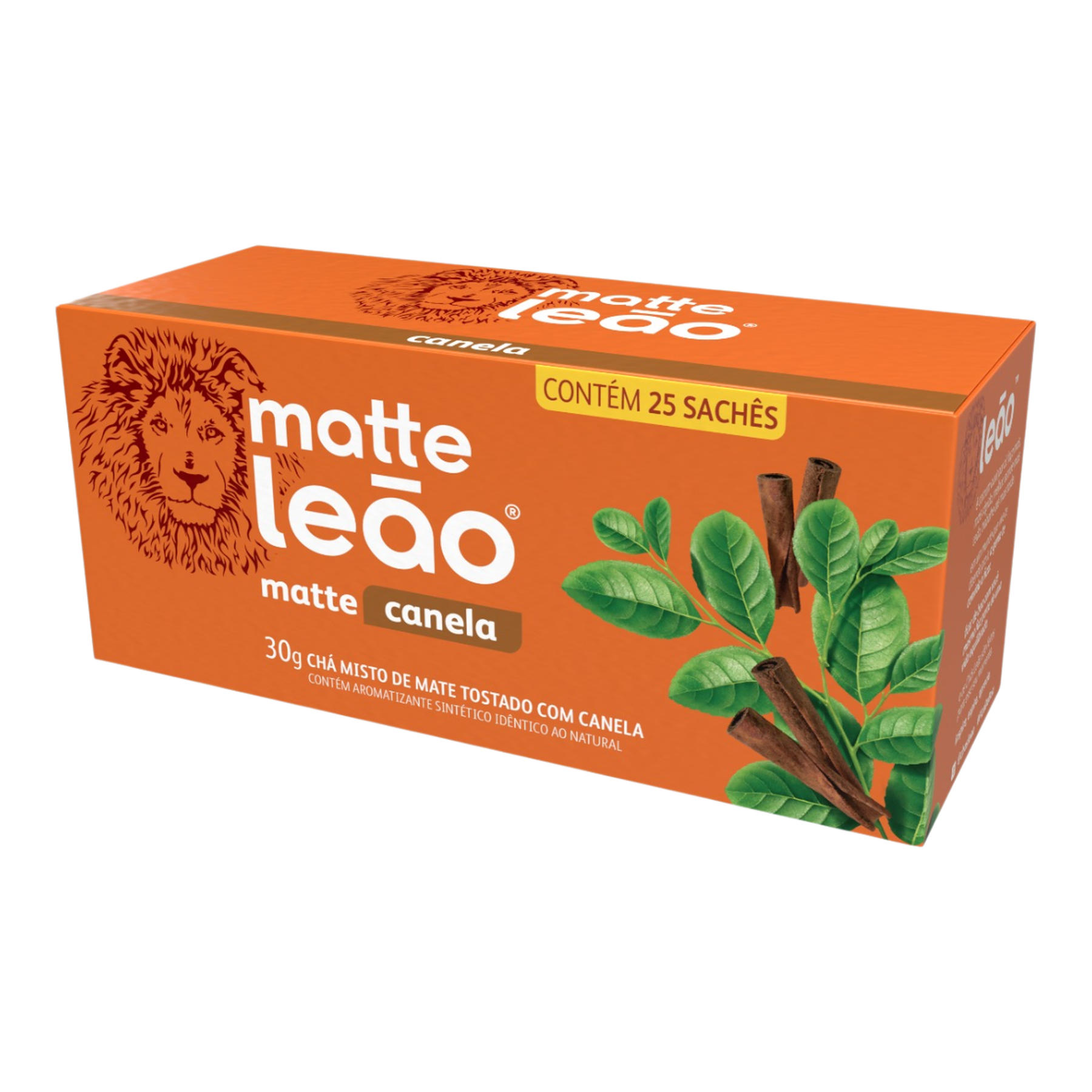 Ch&aacute; Mate Tostado Canela Matte Le&atilde;o Caixa 30g 25 Unidades