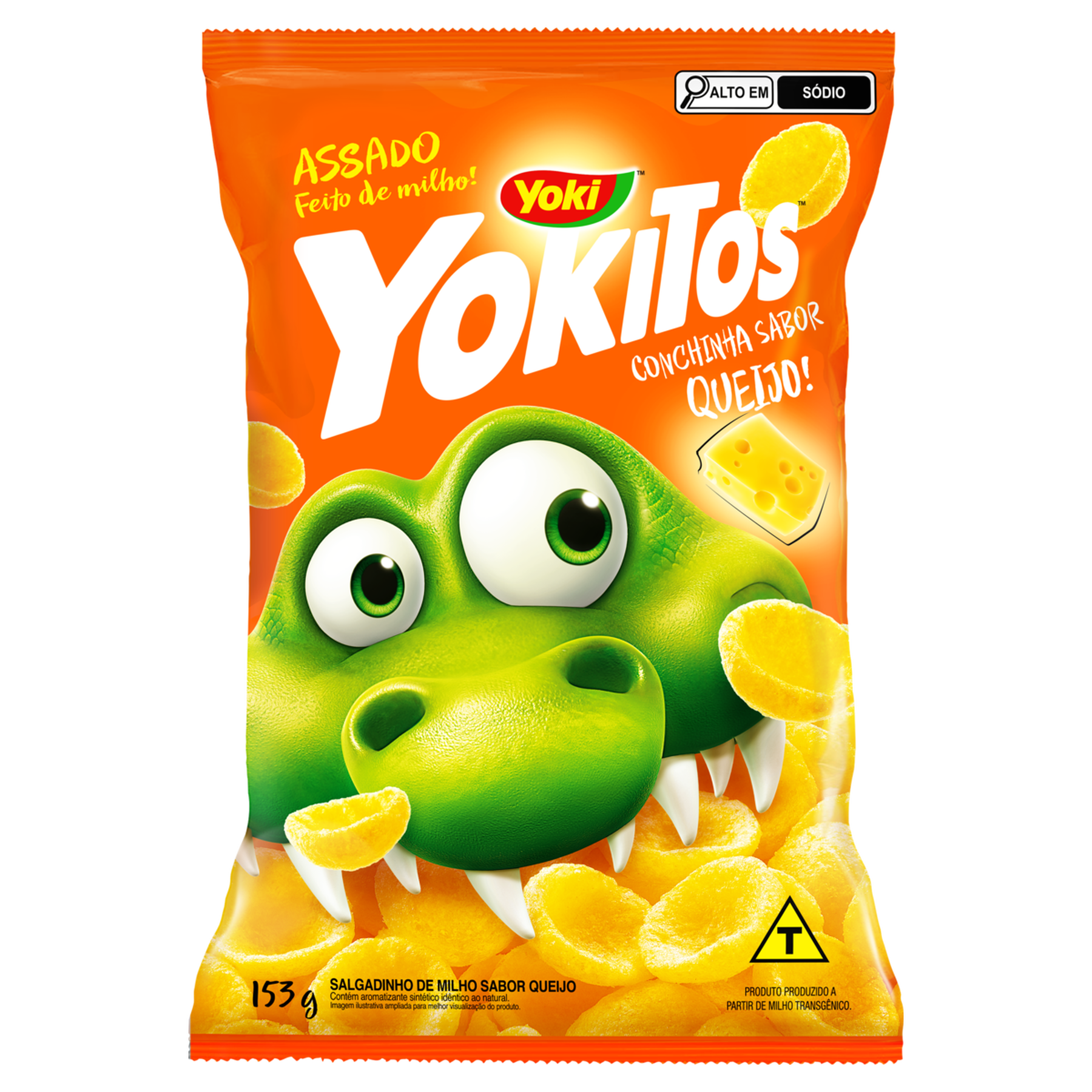 Salgadinho de Milho Conchinha Queijo Yokitos Yoki Pacote 153g