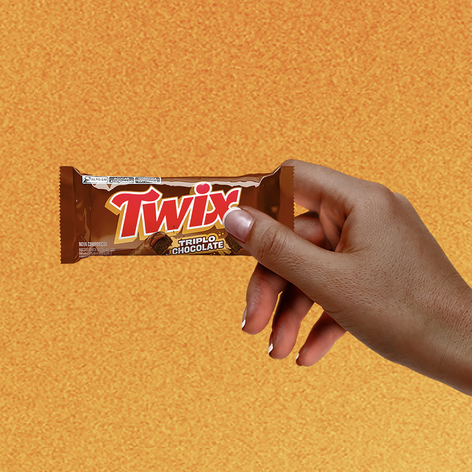 Bombom Triplo Chocolate Twix Pacote 40g&nbsp;