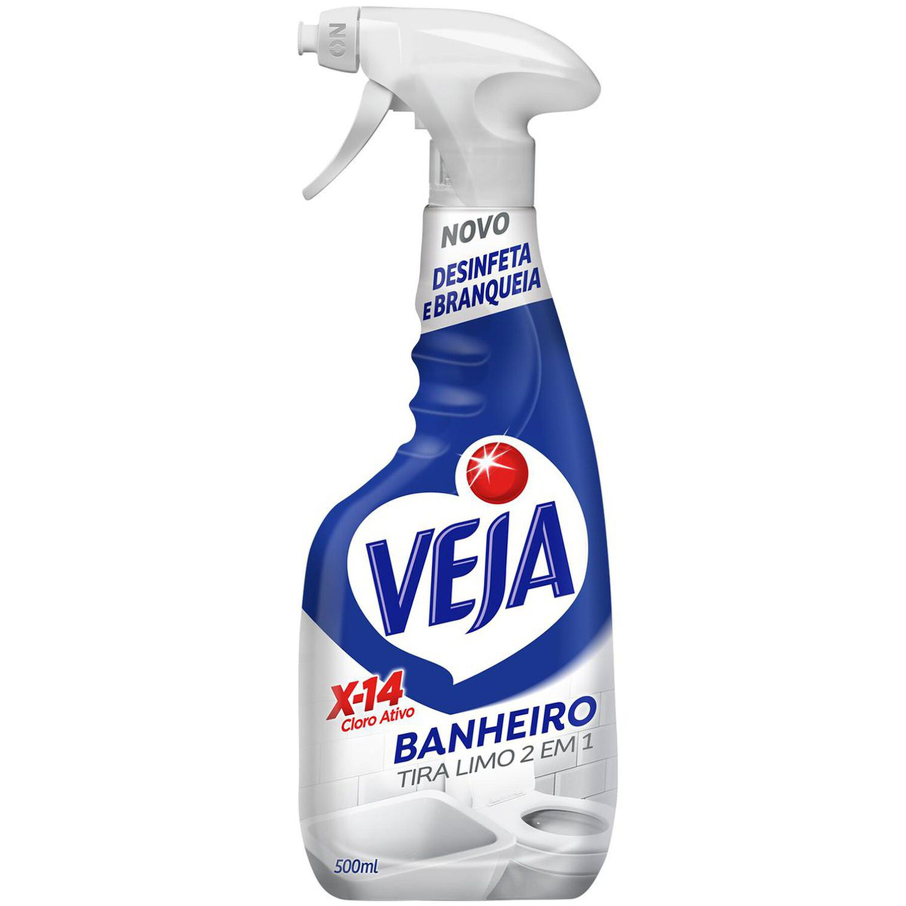 Desinfetante Banheiro Tira-Limo Veja X-14 Frasco 500ml Borrifador&nbsp;