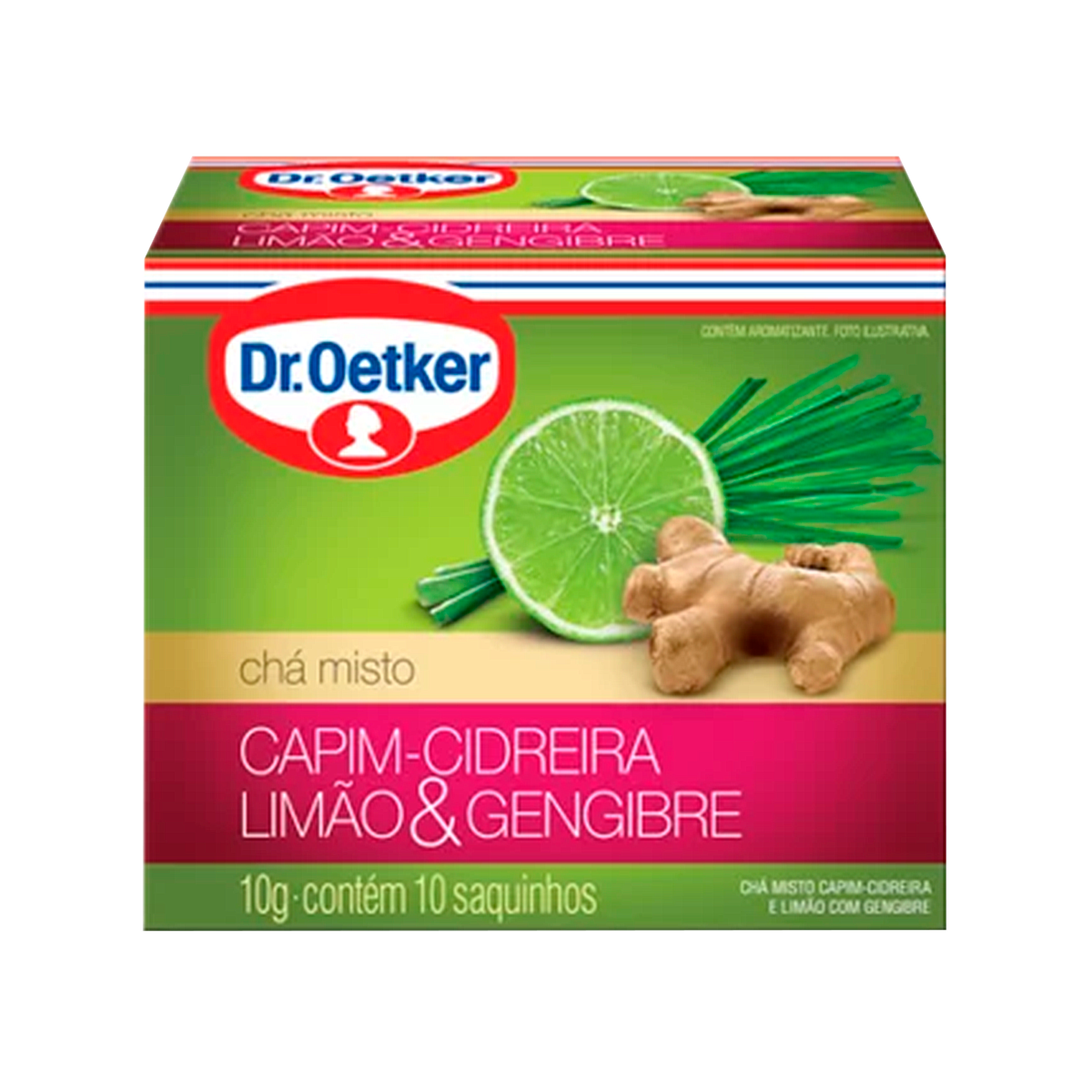 Chá Misto Capim-Cidreira, Limão e Gengibre Dr. Oetker 10g C/10 Unidades