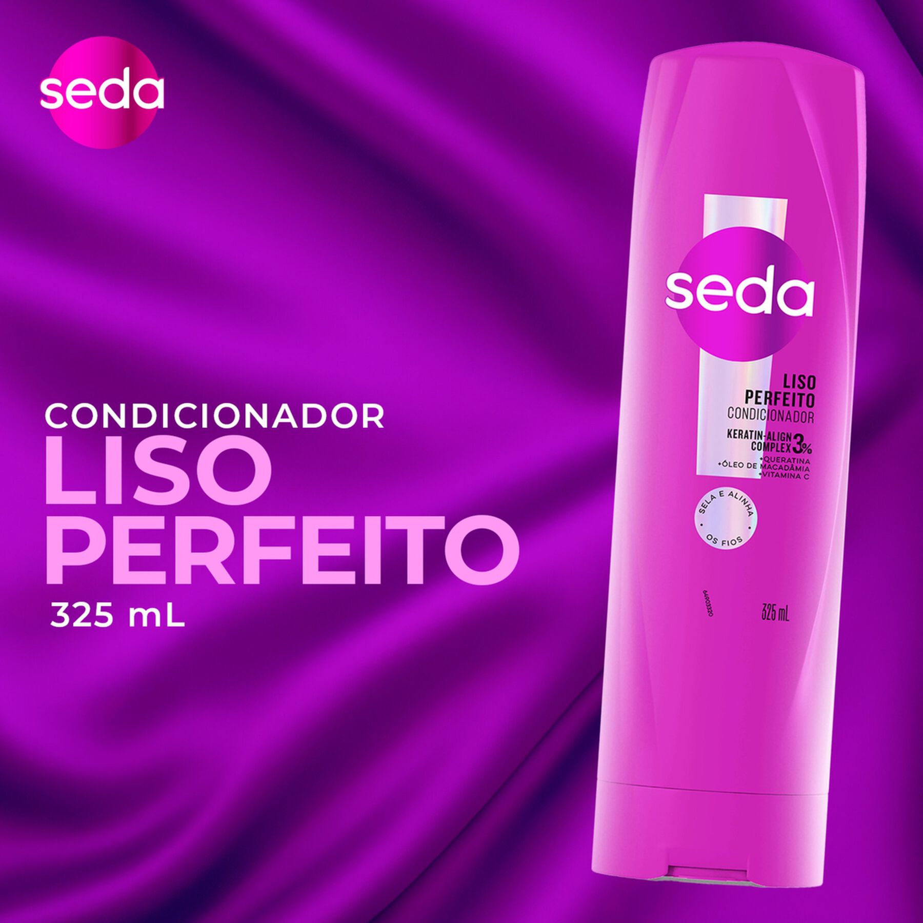 Condicionador Liso Perfeito Seda Frasco 325ml