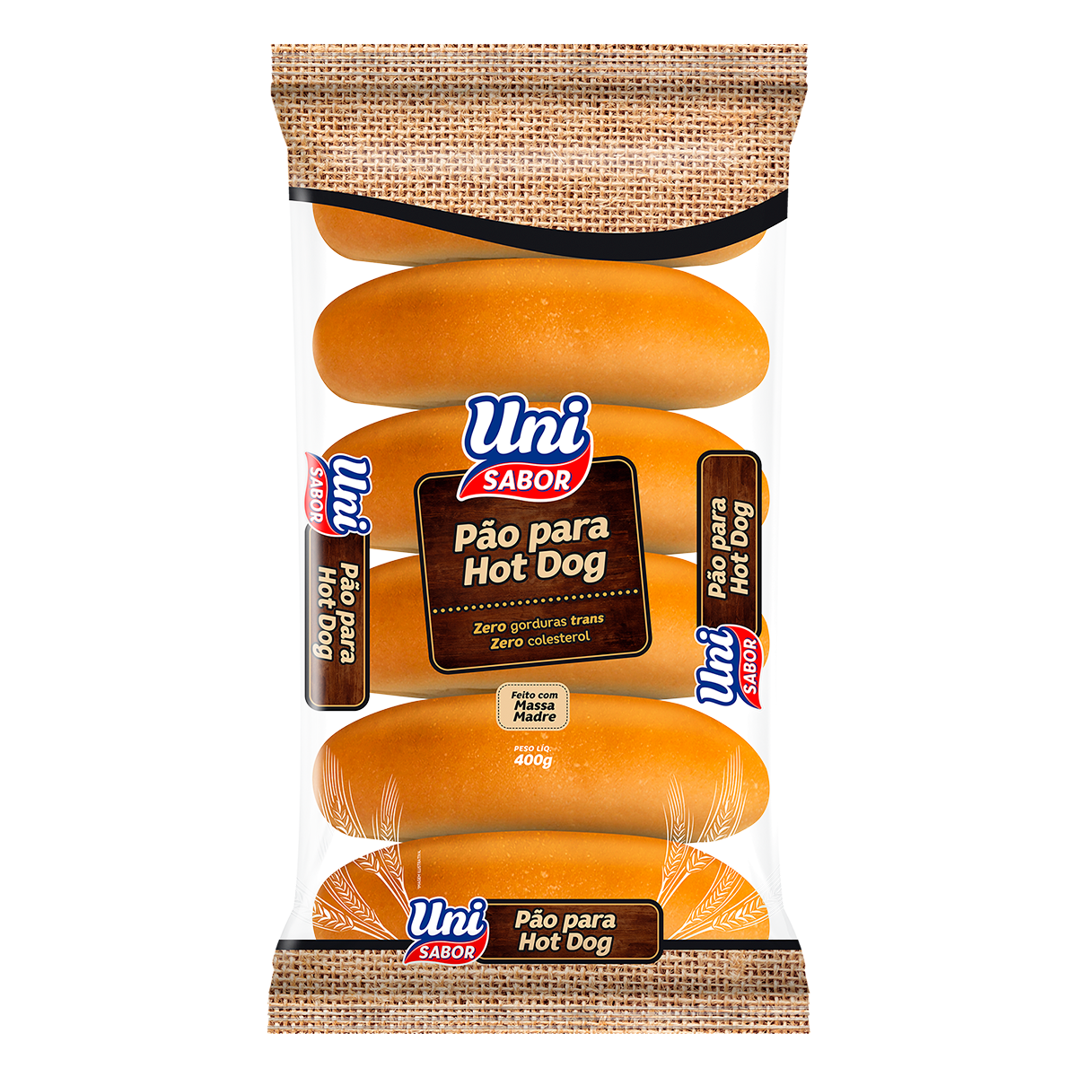 P&atilde;o Hot Dog Uni Sabor 400g