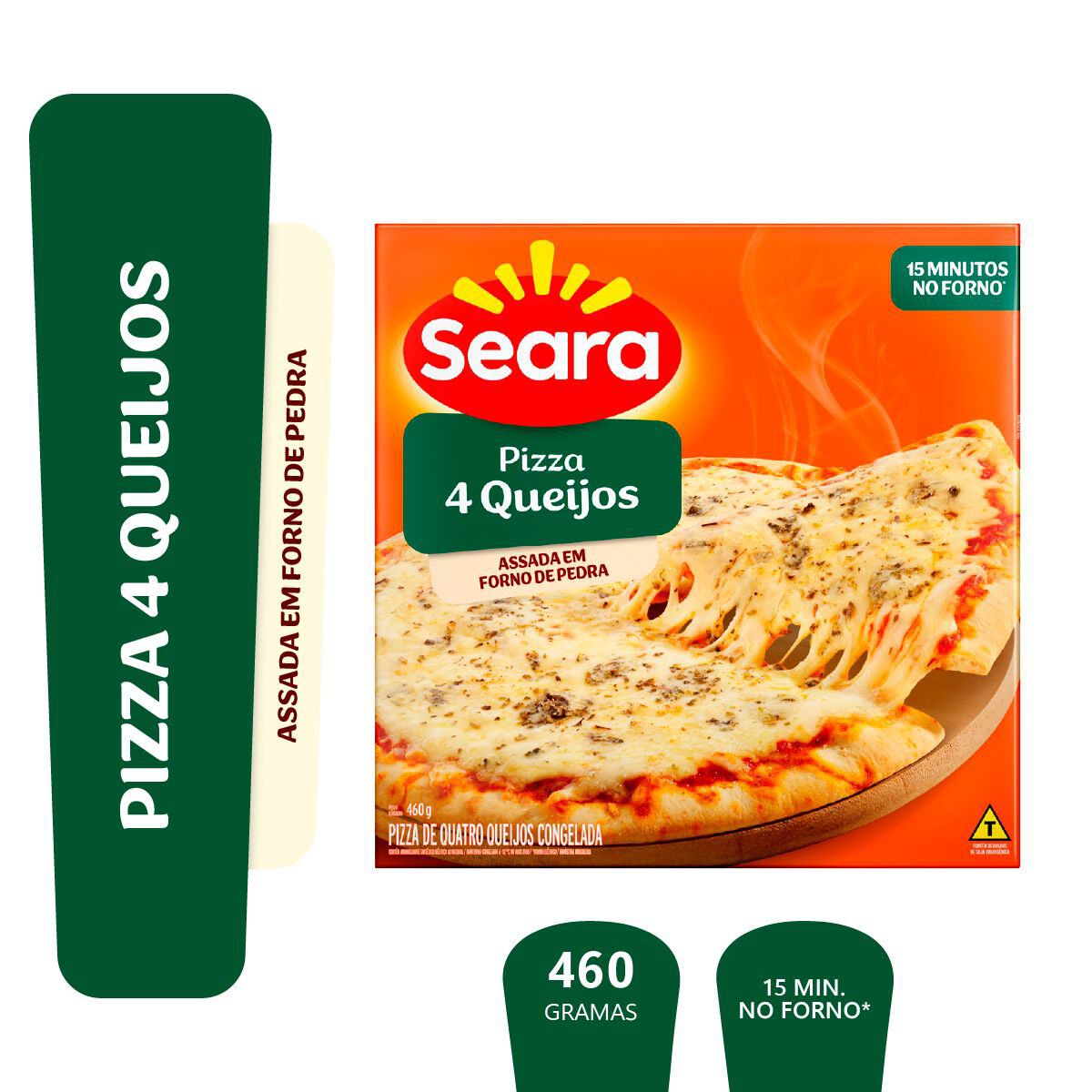 Pizza 4 queijos Seara 460g