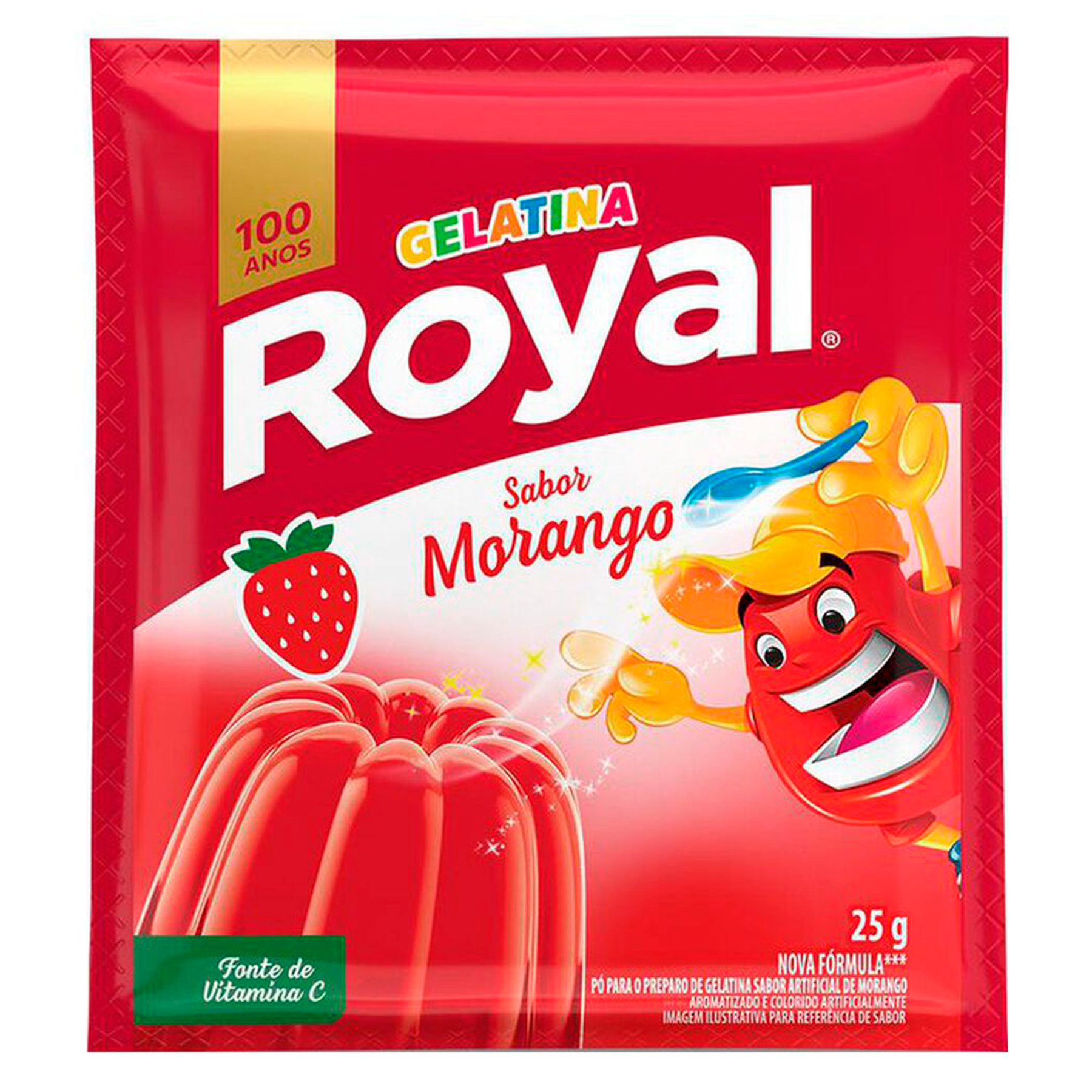 Gelatina em P&oacute; Morango Royal Pacote 25g&nbsp;