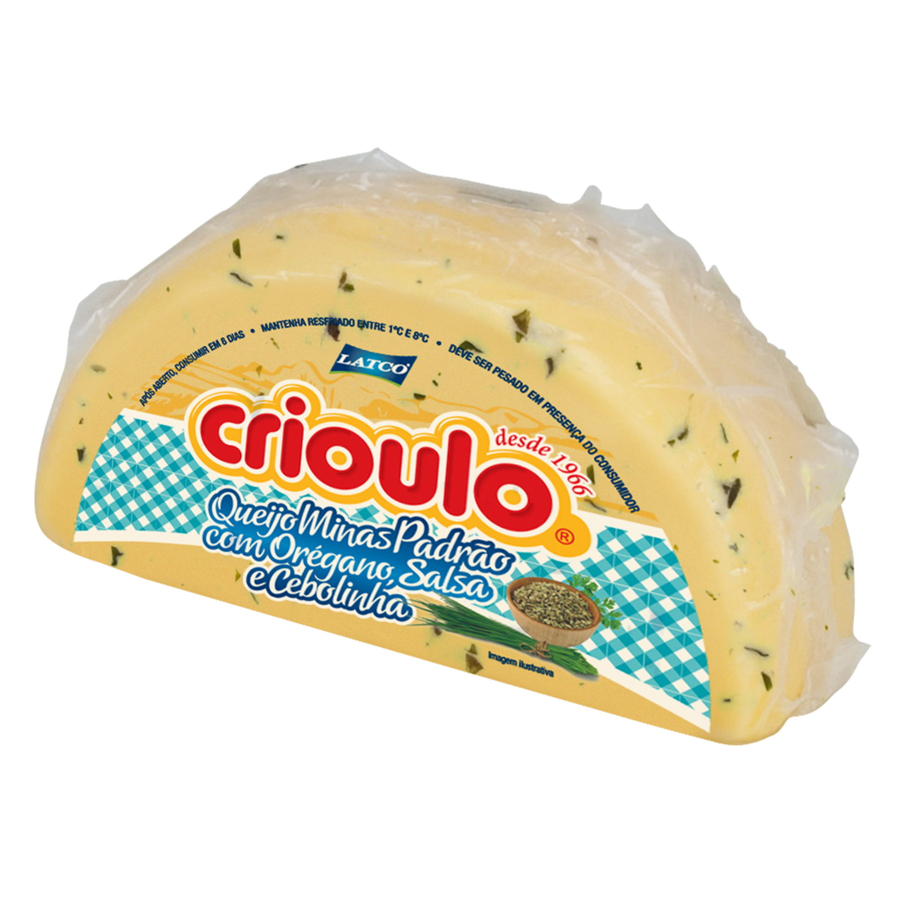 Queijo Minas Padr&atilde;o Temperado Crioulo aprox. 480g