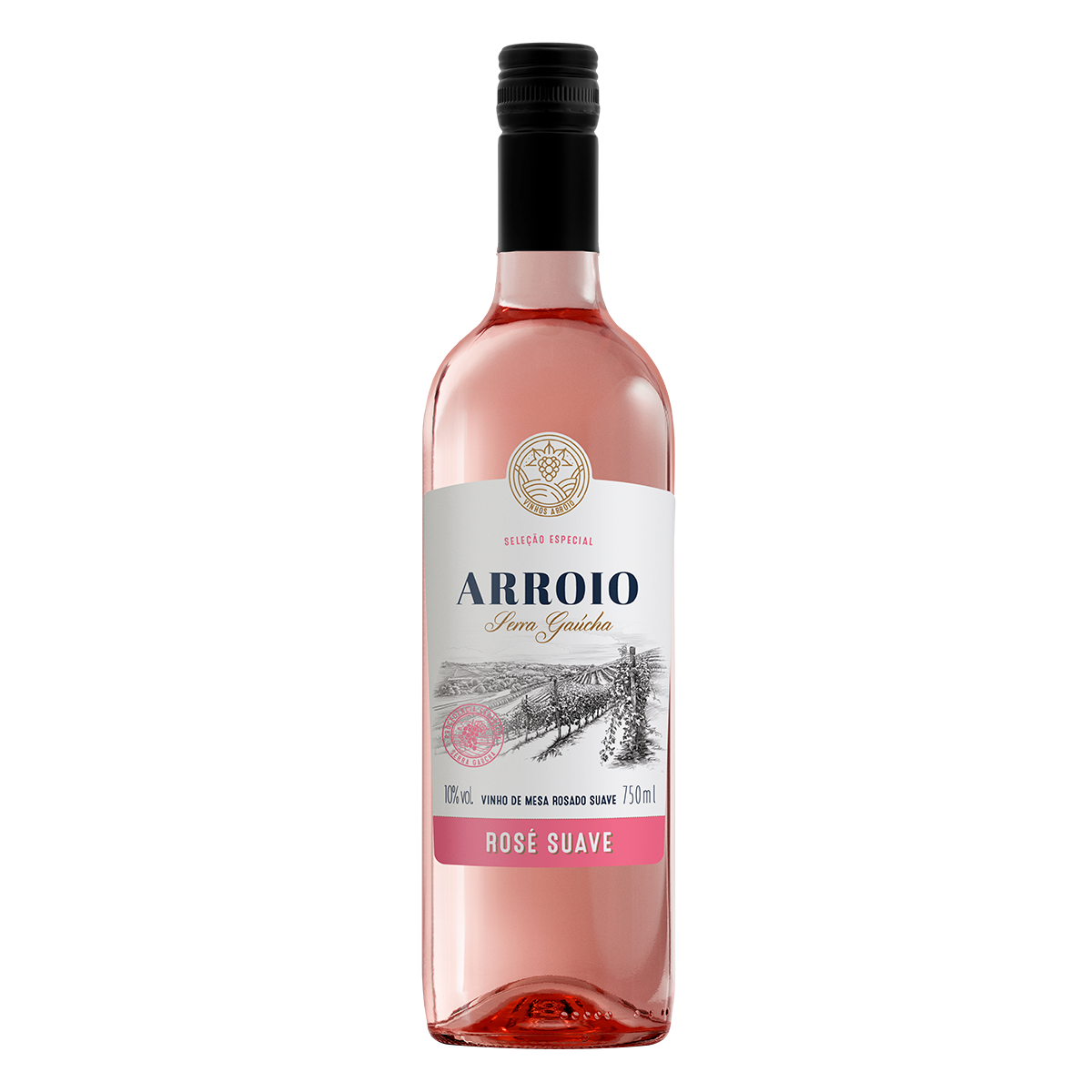 Vinho Ros&eacute; Suave Arroio Garrafa 750ml
