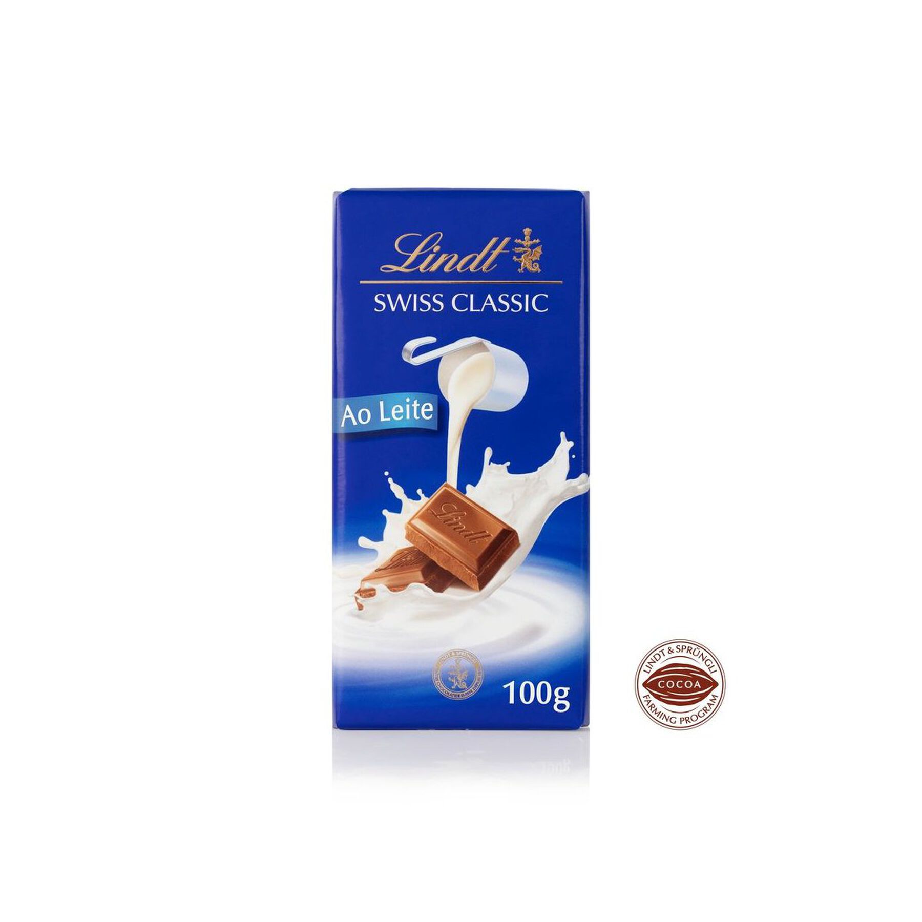 Chocolate Su&iacute;&ccedil;o ao Leite Lindt Swiss Classic Cartucho 100g&nbsp;