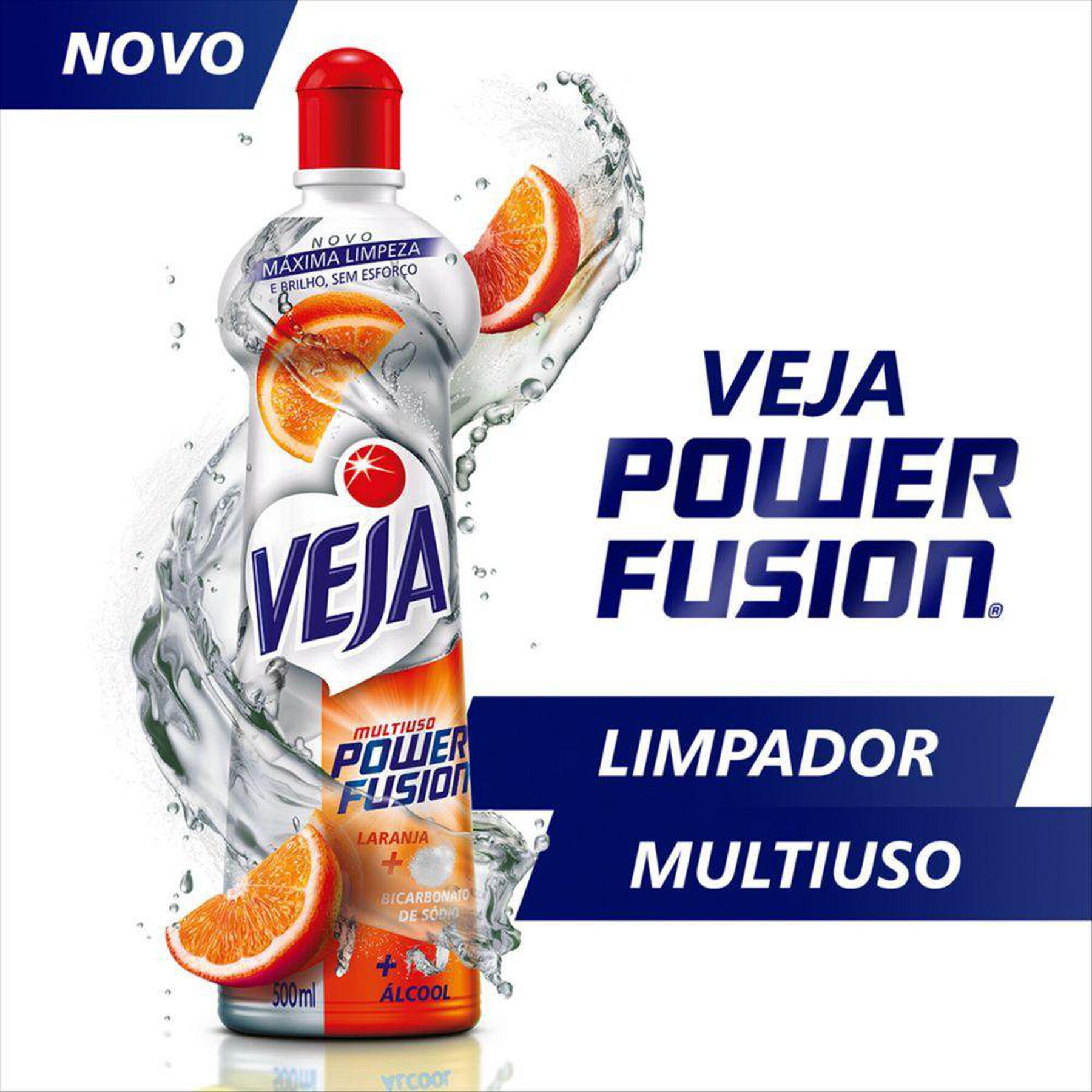 Limpador Multiuso Laranja Veja Power Fusion Squeeze 500ml