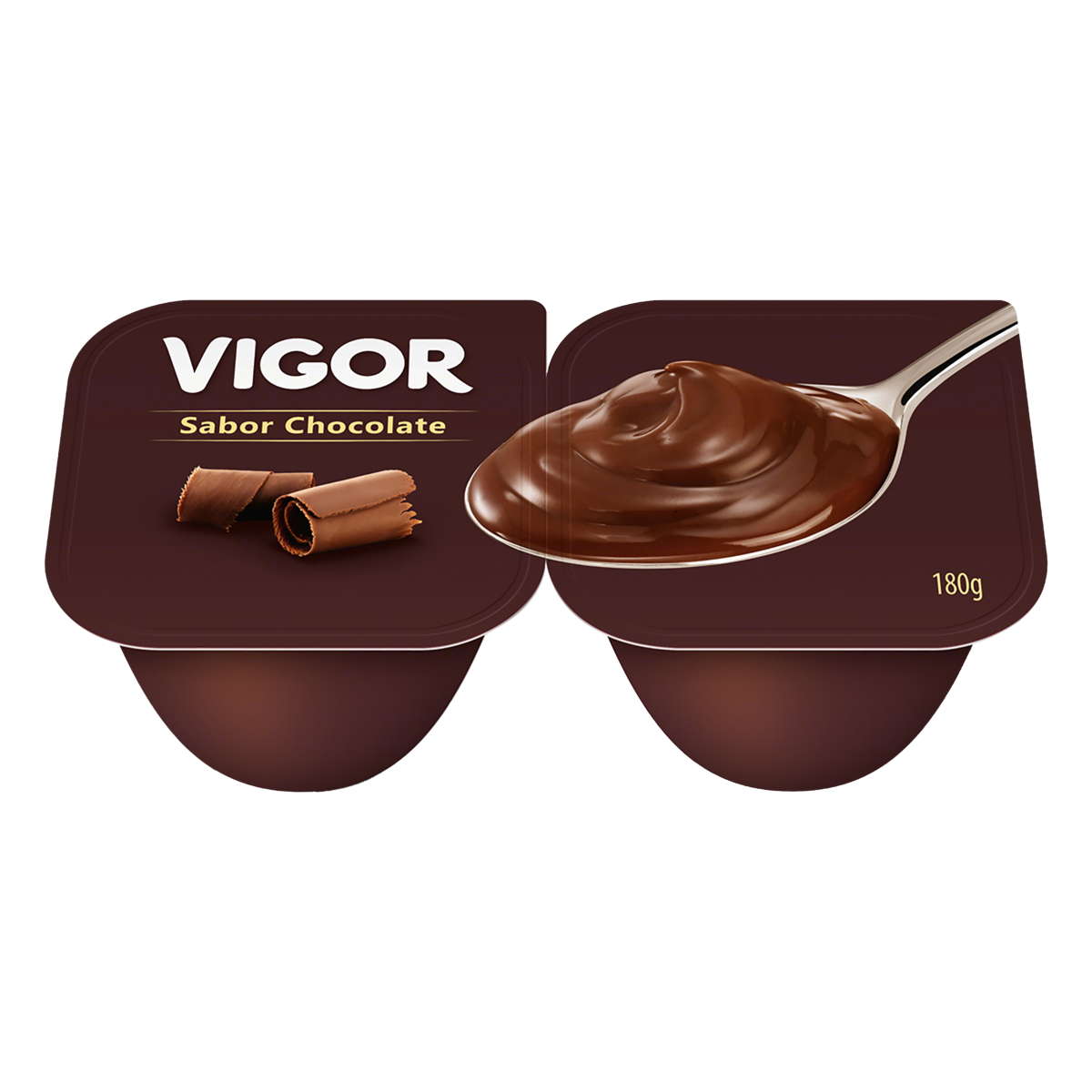 Sobremesa L&aacute;ctea Chocolate Vigor Pote 180g 2 Unidades