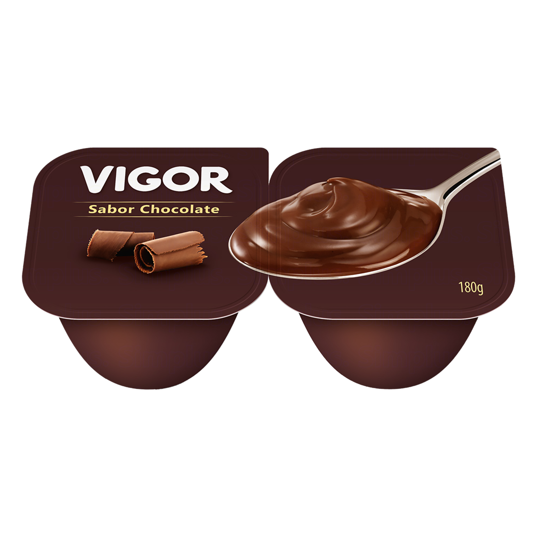 Sobremesa Láctea Chocolate Vigor Pote 180g 2 Unidades