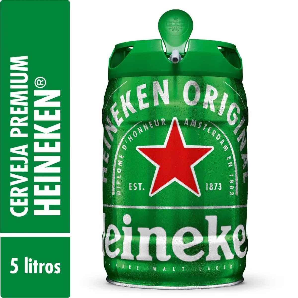 Cerveja Puro Malte Lager Heineken Barril 5l