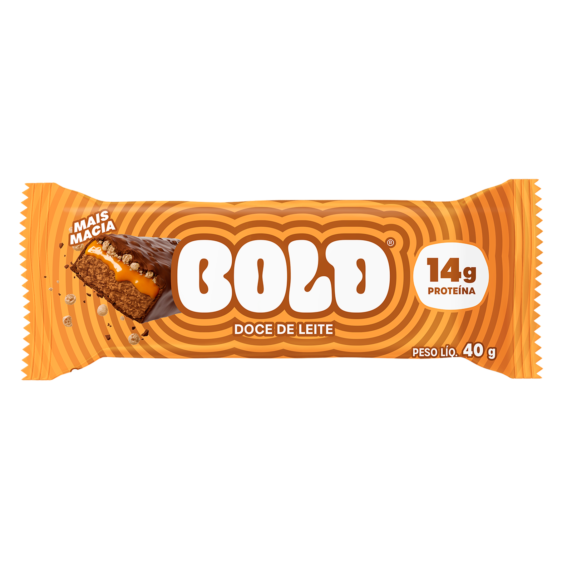 Barra de Prote&iacute;na 14g Doce de Leite Bold Pacote 40g