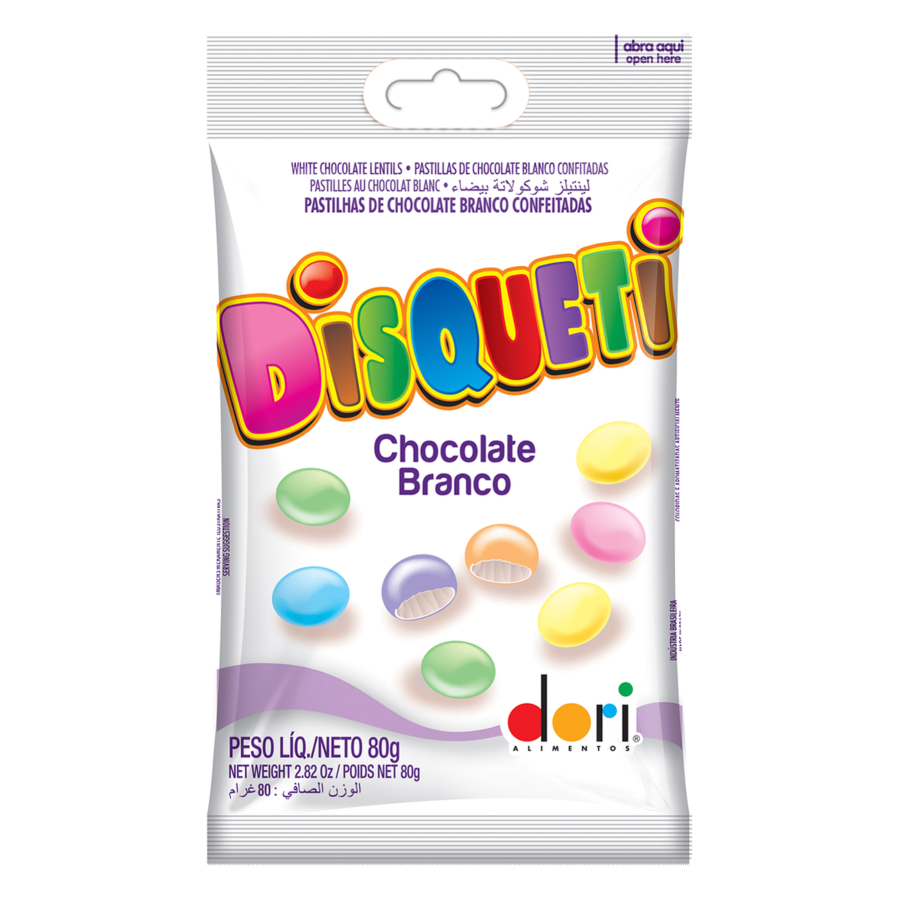 Chocolate Branco Disqueti Dori 80g