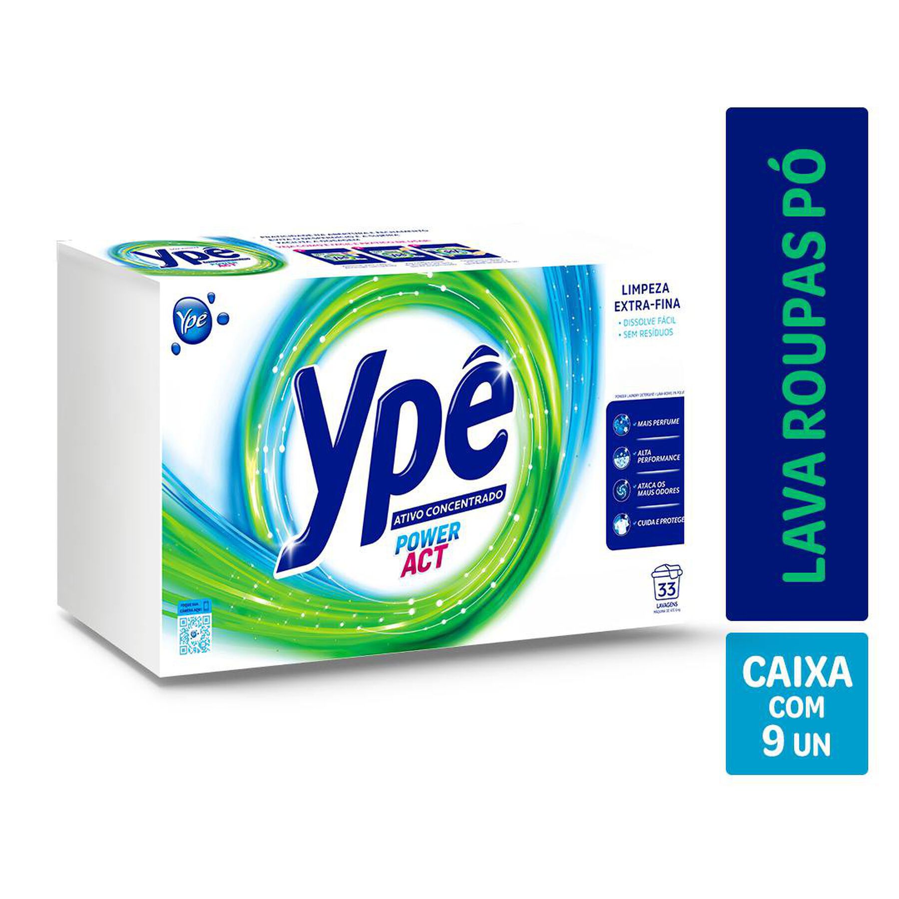 Sabão em Pó Ativo Concentrado Ypê Power Act Caixa 2,2kg