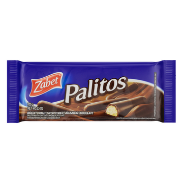 Biscoito Palito Cobertura Chocolate Zabet Pacote 70g