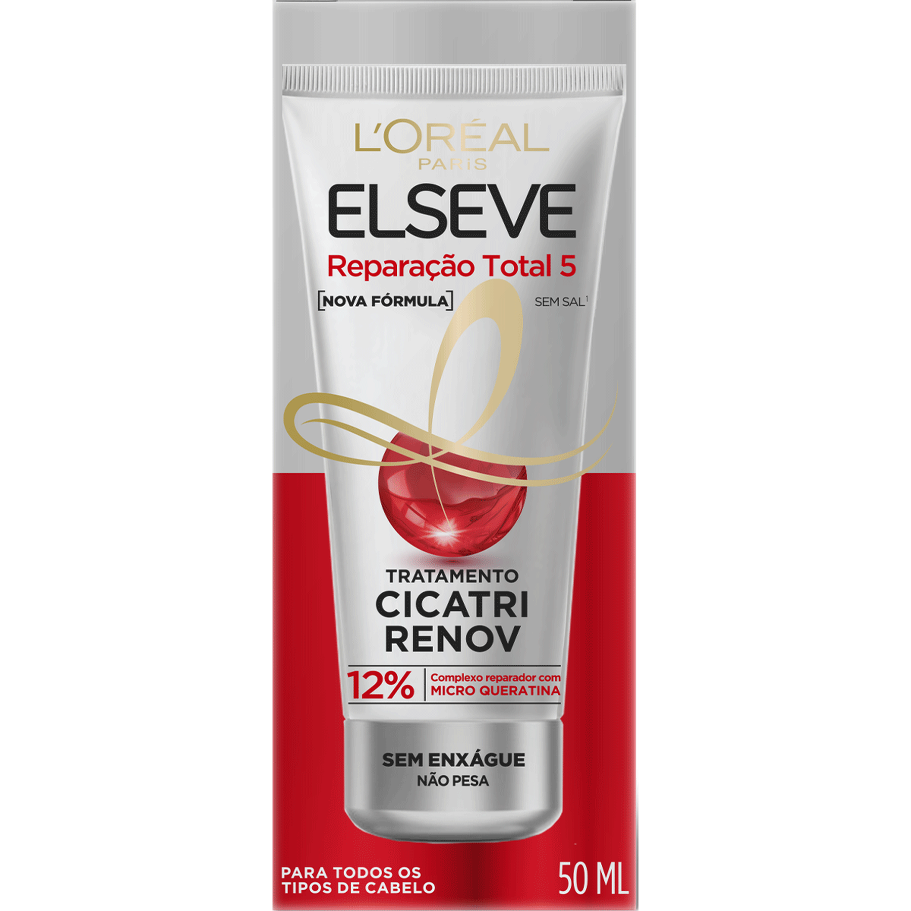 Creme Tratamento Leave-In Reparação Total 5 Cicatri Renov Elseve L'Oréal Paris 50ml