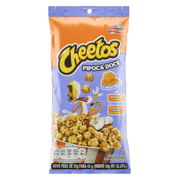 Pipoca Pronta Doce Caramelizada Cheetos Elma Chips Pacote 45g