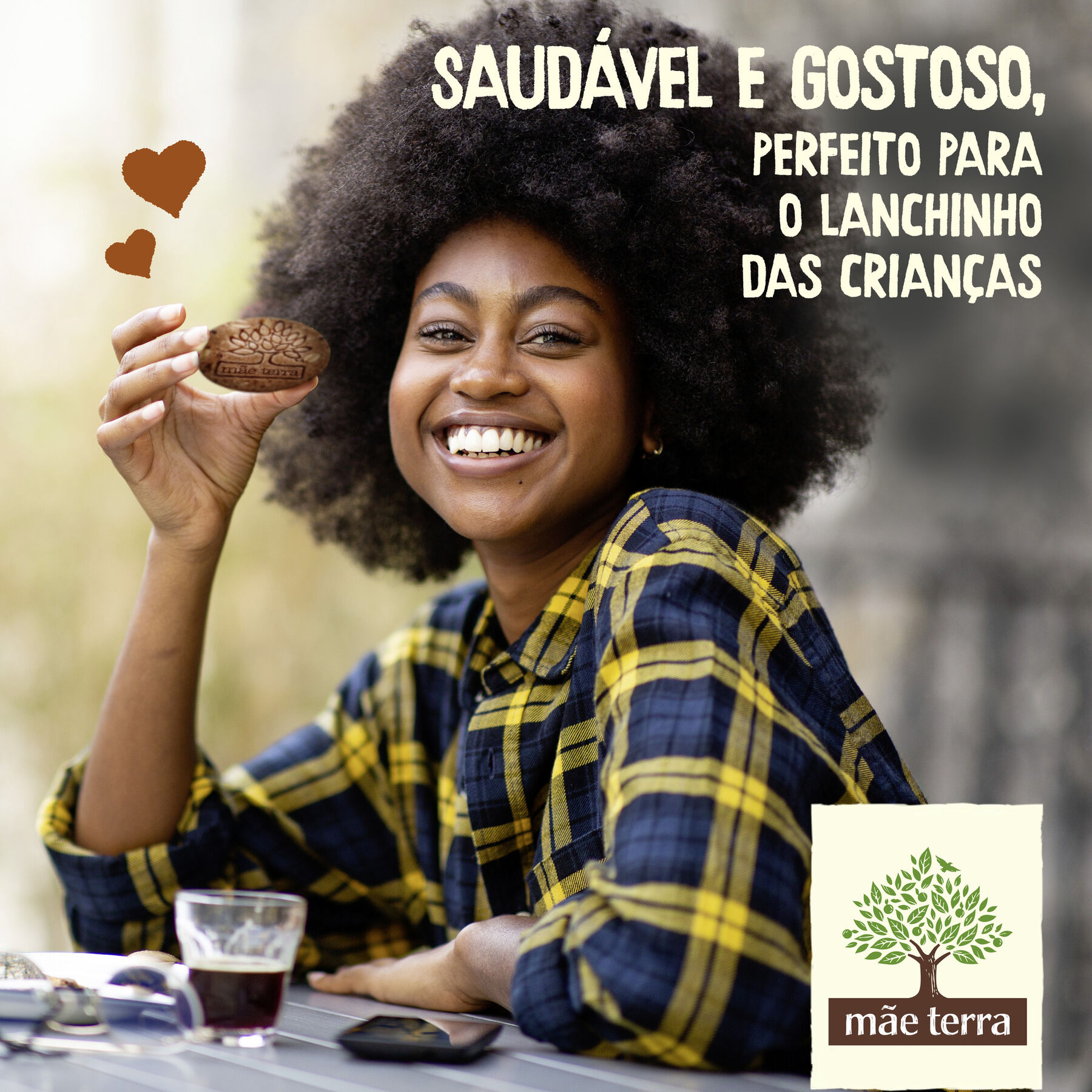 Biscoito Integral Org&acirc;nico Cacau Zooreta M&atilde;e Terra Pacote 110g