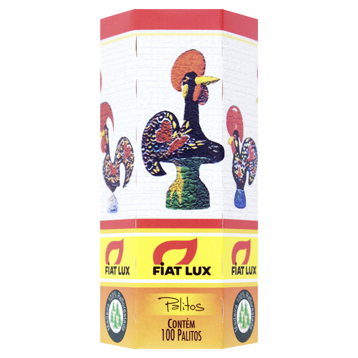 Palito Roli&ccedil;o de Madeira Fiat Lux com 100 Unidades