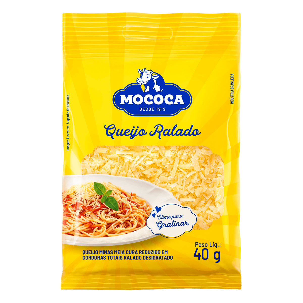 Queijo Ralado Mococa Pacote 40g