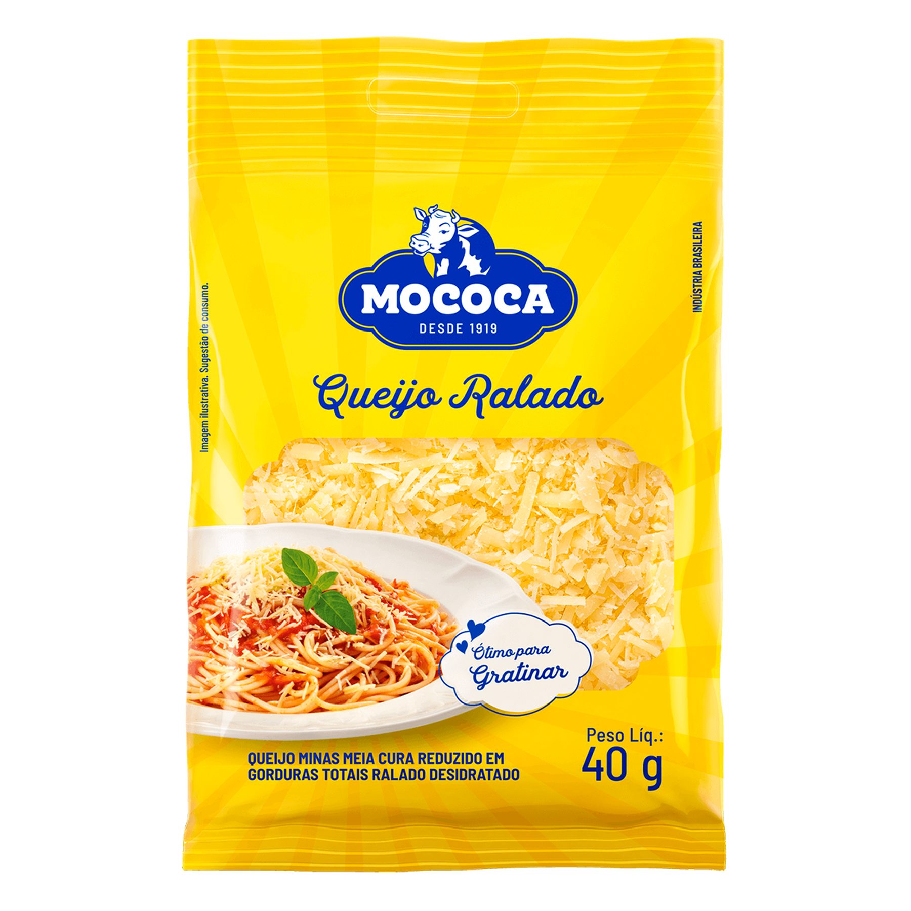 Queijo Ralado Mococa Pacote 40g