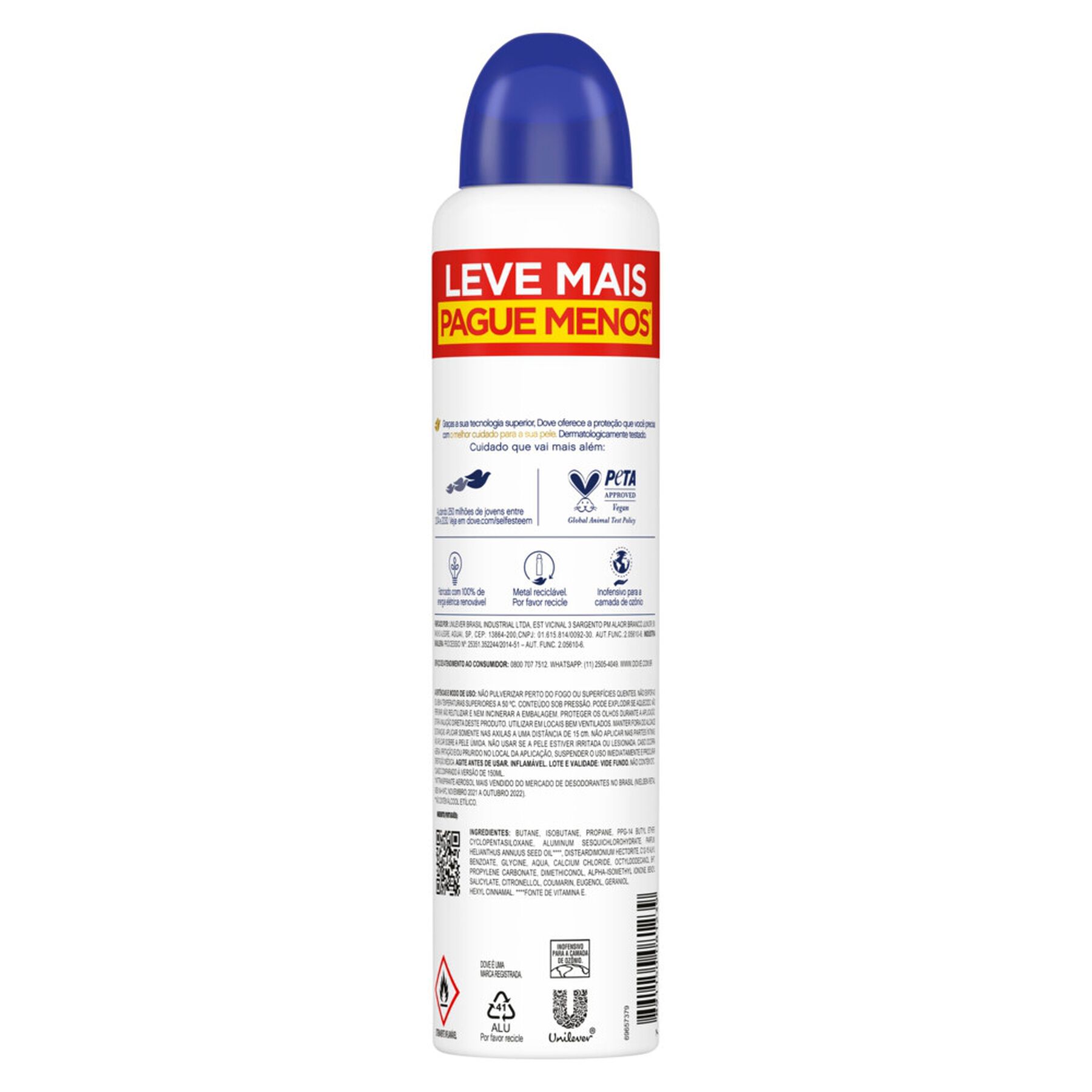 Desodorante Antitranspirante Aerosol Dove Original 250 ml