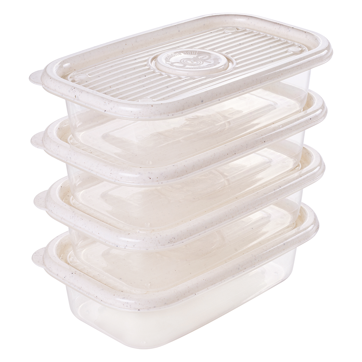 Pote Retangular Pop Plas&uacute;til 520ml C/4 Unidades