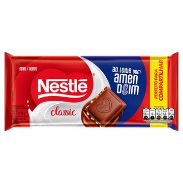 Chocolate Classic ao Leite com Amendoim Nestlé Pacote 150g