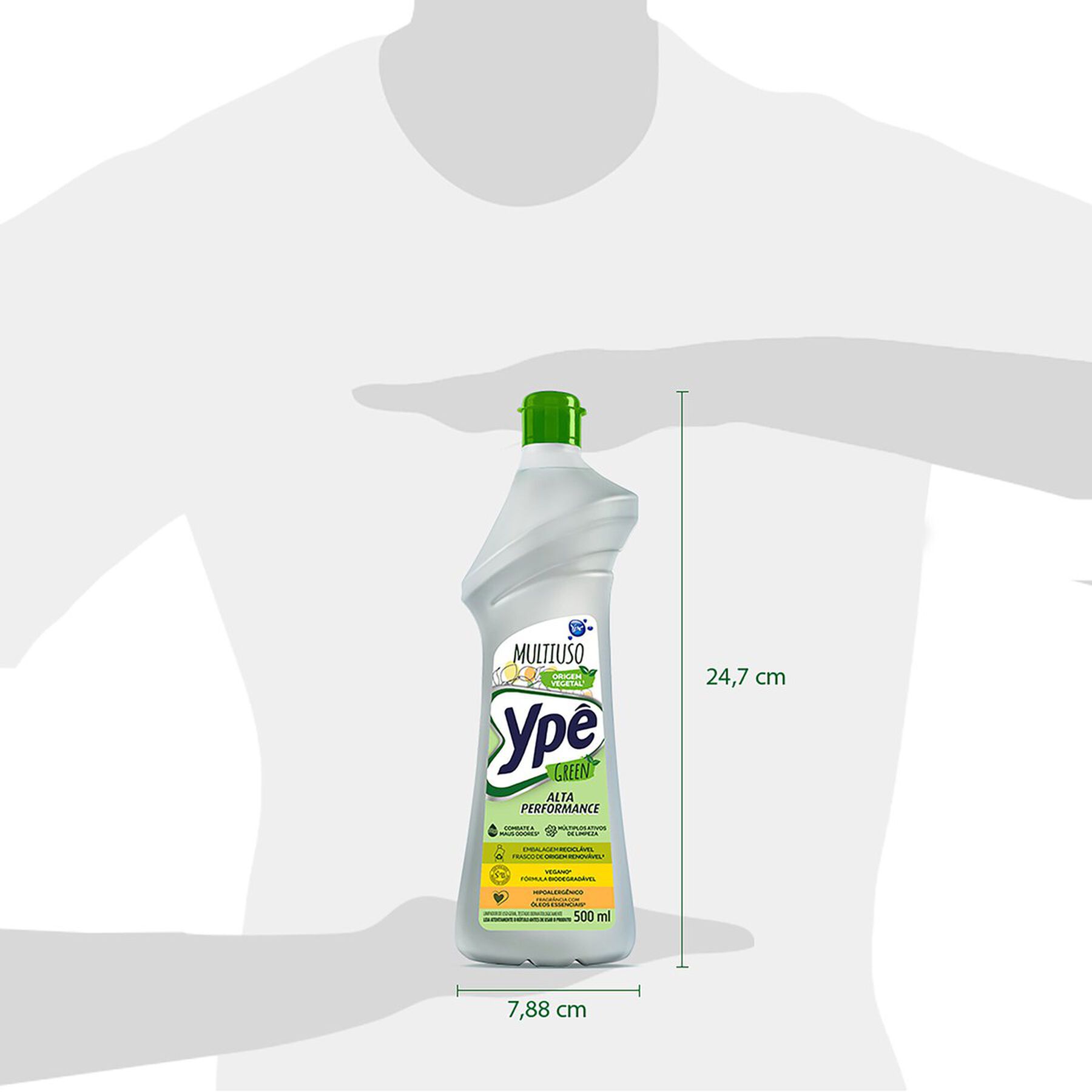 Limpador Multiuso Yp&ecirc; Green Squeeze 500ml