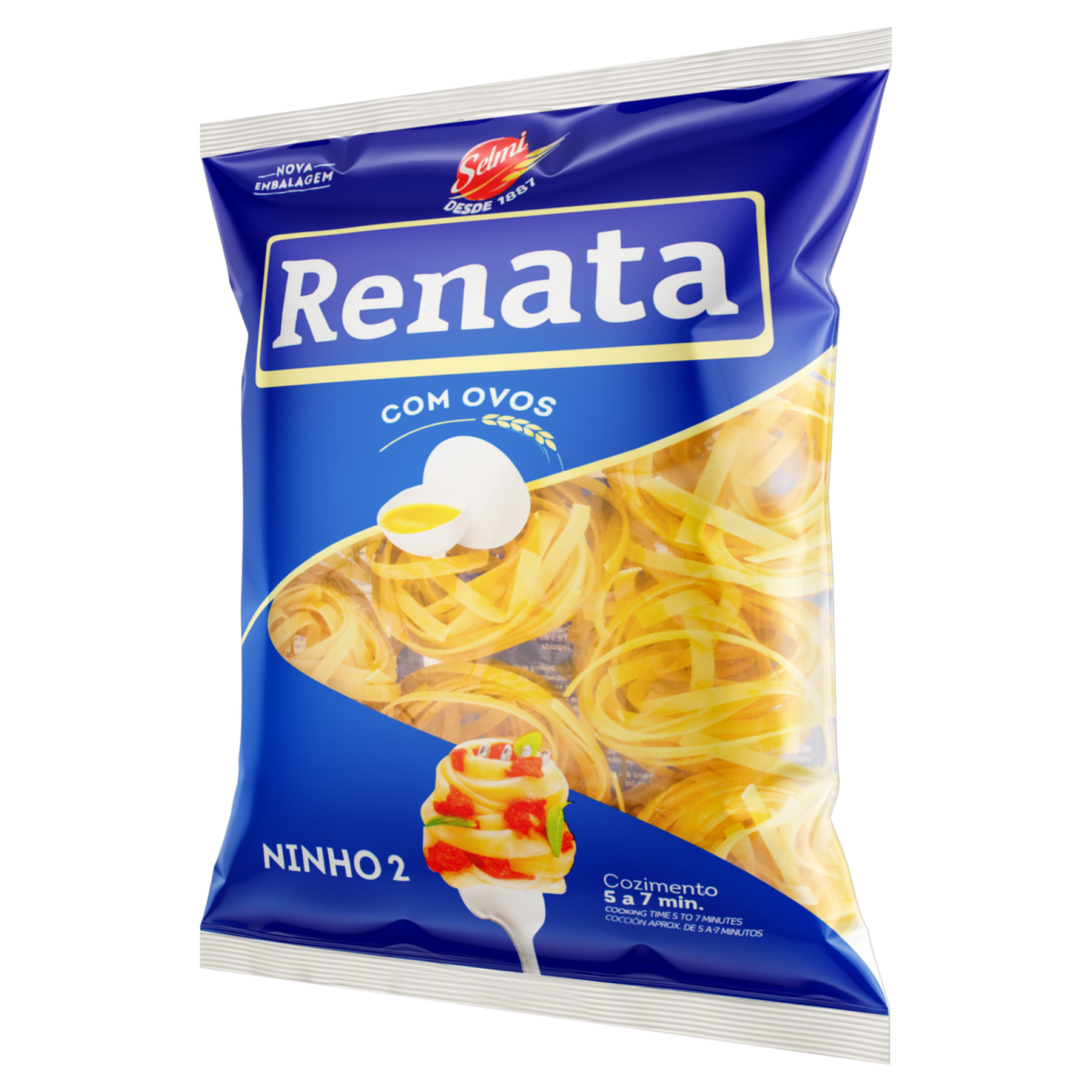 Macarrão de Sêmola com Ovos Ninho 2 Renata Pacote 500g