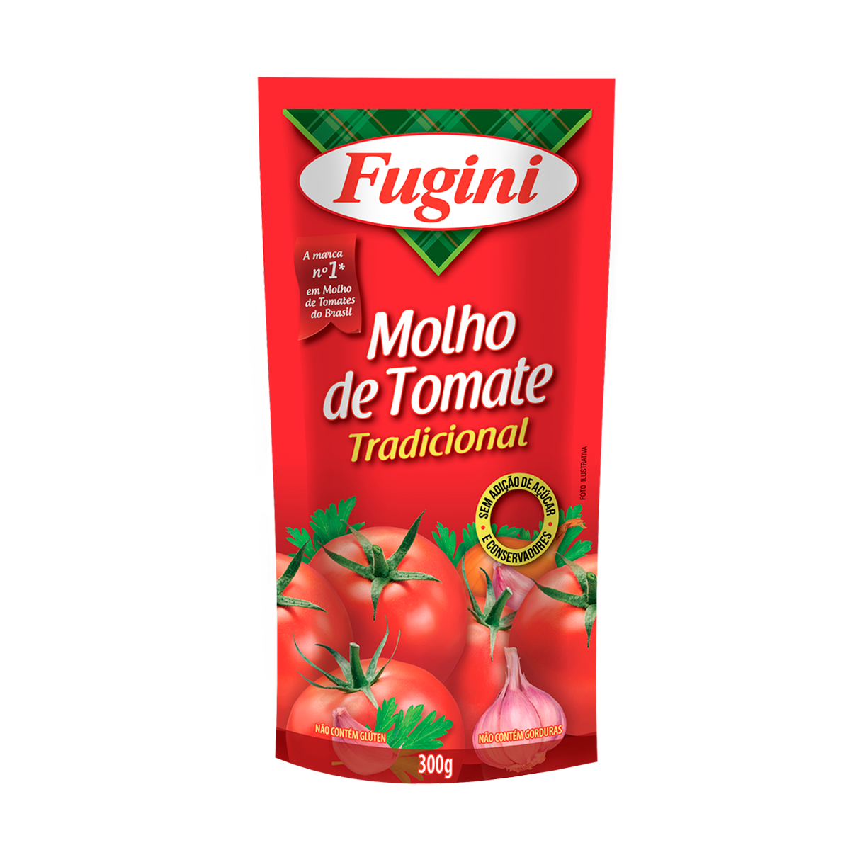 Molho de Tomate Tradicional Fugini Sach&ecirc; 300g