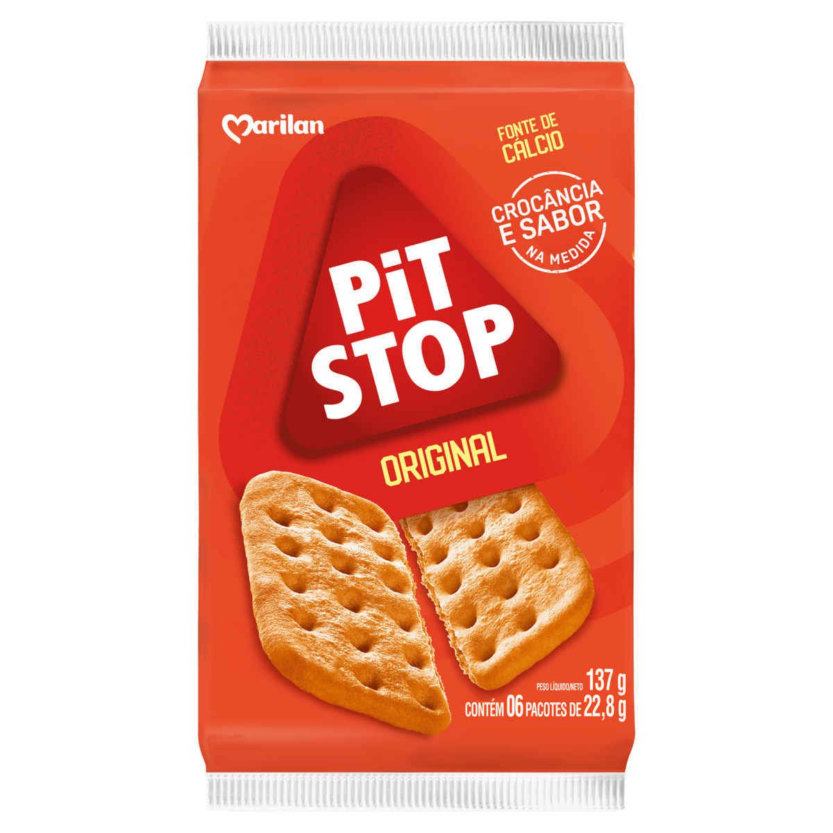 Biscoito Pit Stop Original Marilan Pacote 137g C/6 Unidades